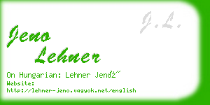 jeno lehner business card